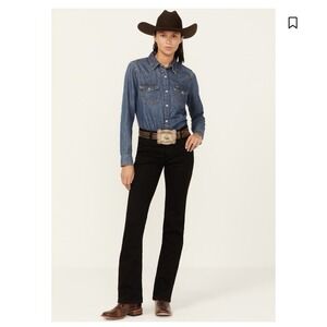 Wrangler Willow Ultimate Riding Jean 30/9 X 36 Women's Black Denim NWT